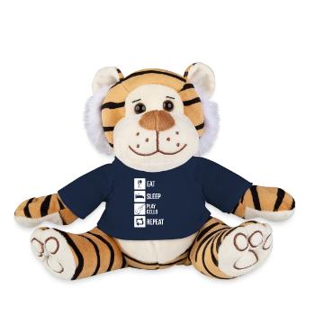 Cello cello player cellist - Plush Tiger - french navy - Front