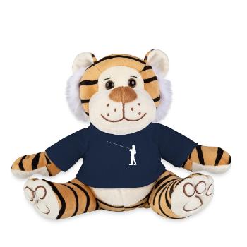 Fishing Angler Silhouette - Plush Tiger - french navy - Front