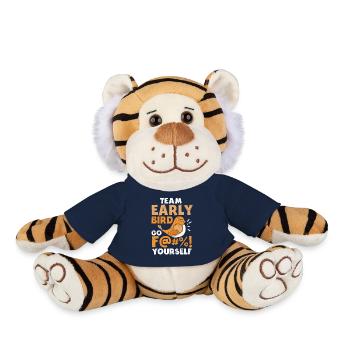 Team Early Bird Go F... Yourself - Plush Tiger - french navy - Front