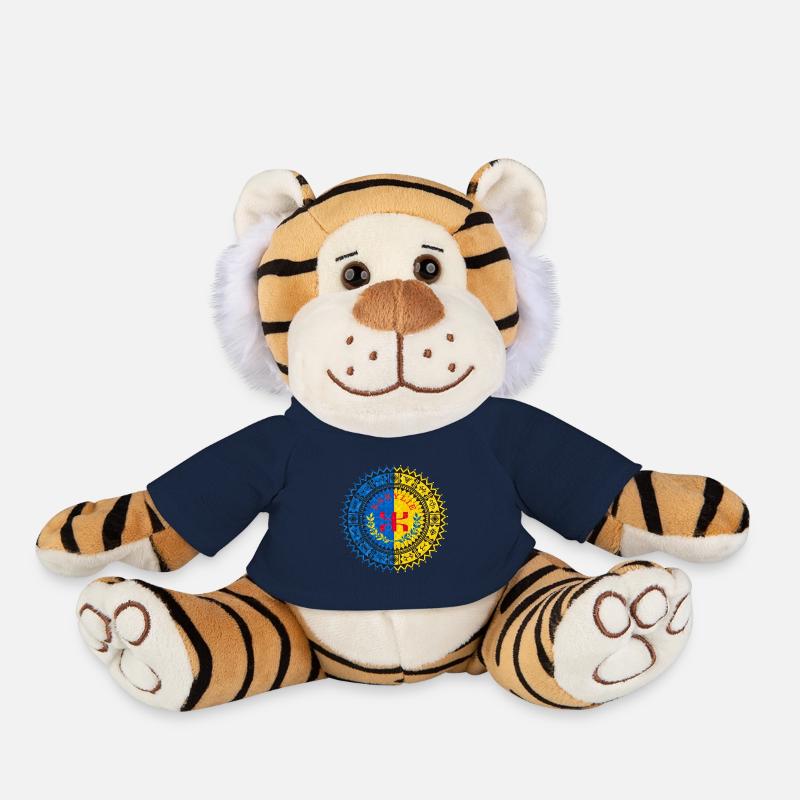DRAPEAU DE KABYLIE IMAZIGHEN - Peluche Tigre - bleu marine