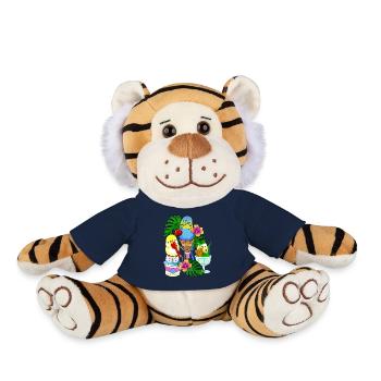 Crème glacée Budgie - Peluche Tigre - bleu marine - Devant