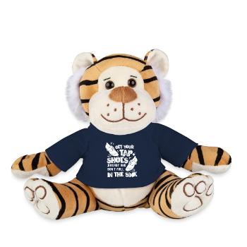 Danseur de claquettes Chaussures de danse à claquettes Instructeur de danse à claquettes - Peluche Tigre - bleu marine - Devant
