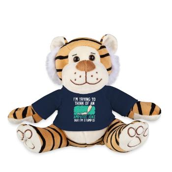 J’essaie d’inventer une blague pour amputés - Peluche Tigre - bleu marine - Devant