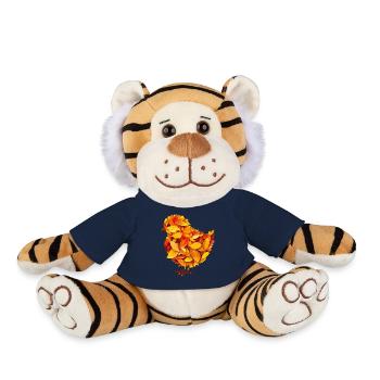Autumn colorful leaves chicks - Plush Tiger - french navy - Front
