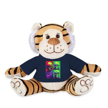 Aventure de crâne d’amis zombies de dessins animés - Peluche Tigre - bleu marine - Devant