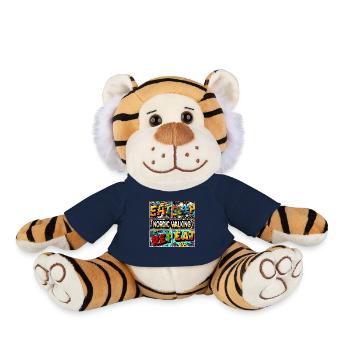 Manger dormir Répétition de la marche nordique - Peluche Tigre - bleu marine - Devant