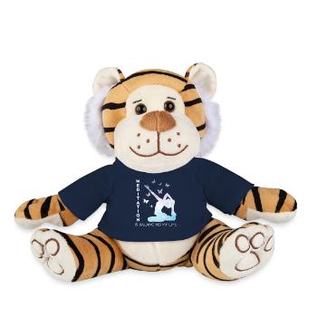 La méditation équilibre ma vie - Peluche Tigre - bleu marine - Devant