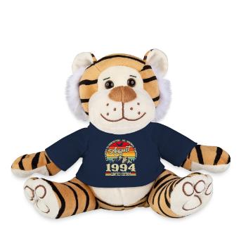 Août 1994 Vintage Rétro Anniversaire Vintage - Peluche Tigre - bleu marine - Devant