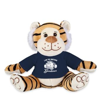 Hobby Gardener - I am the awesome gardener - Plush Tiger - french navy - Front