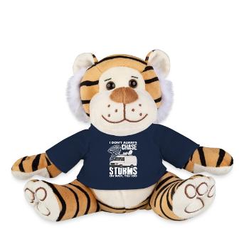 I don't always chase storms Oh wait, storm chasers - Plush Tiger - french navy - Front