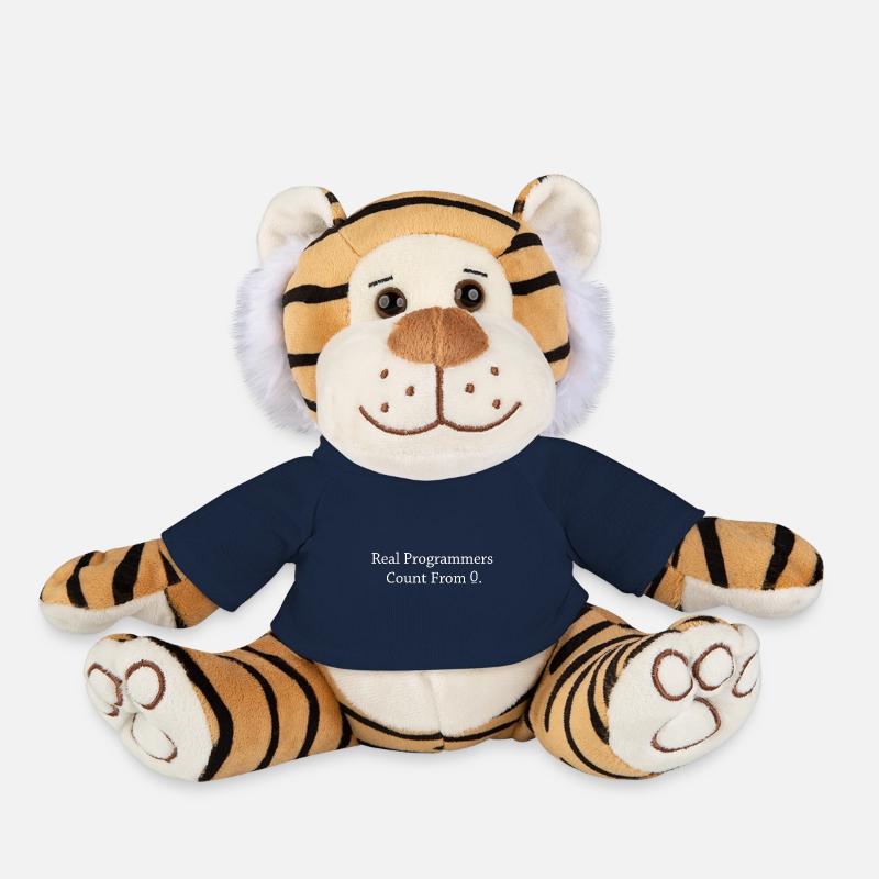 Programmeur Coder Développeur de logiciels - Peluche Tigre - bleu marine