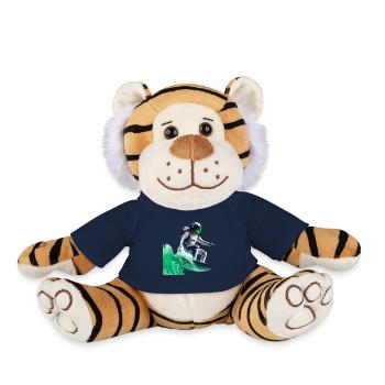 Green Waves Surfing Astronaut - Plush Tiger - french navy - Front