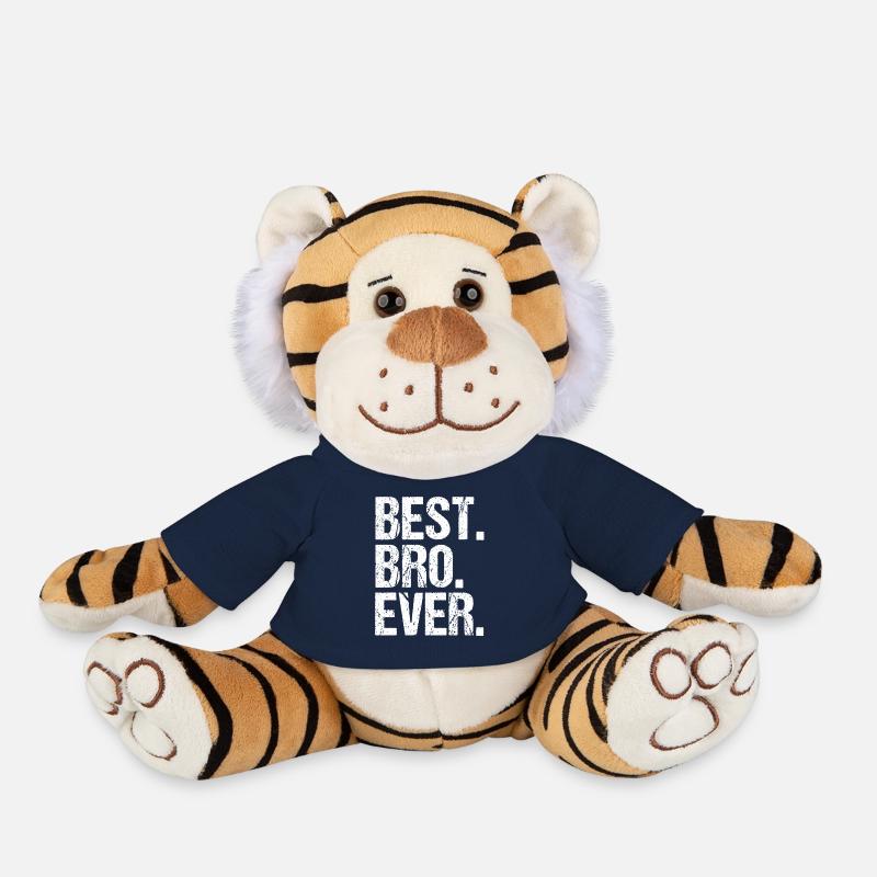 Best Bro Ever - Plush Tiger - french navy