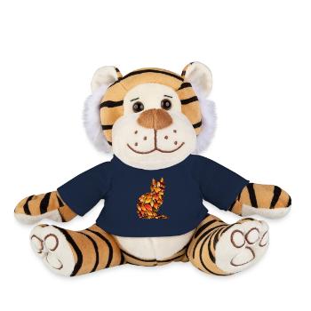 Herbstkatze aus bunten Blättern - Plüschtiger - French Navy - Vorne