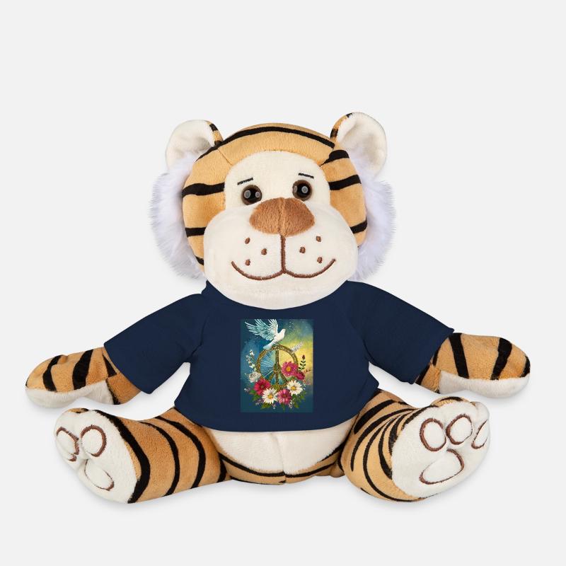 Peace - Plush Tiger - french navy