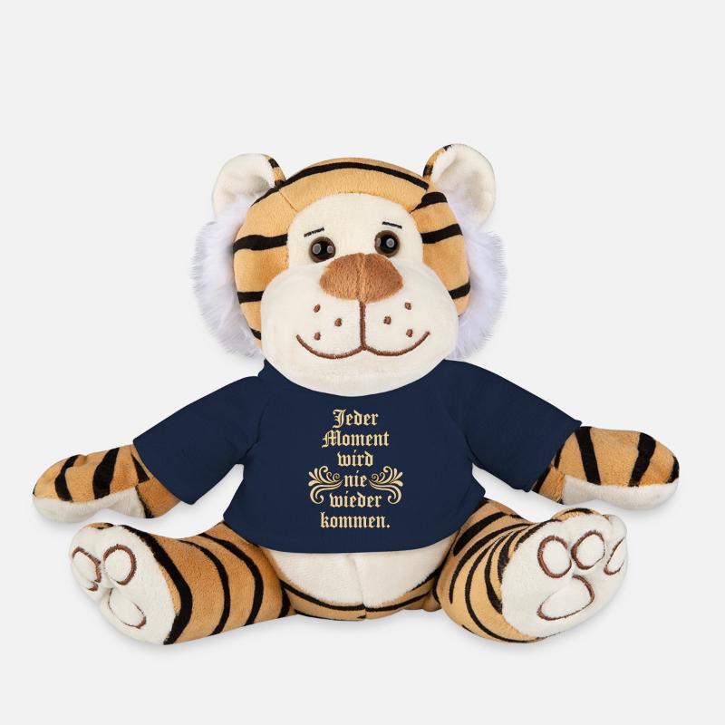Every moment - Plush Tiger - french navy