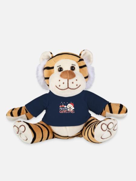 Golden Retriever Joyeux Noël - Peluche Tigre - bleu marine