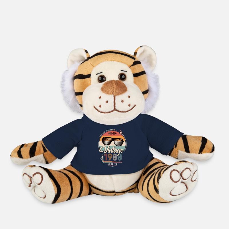 Vintage since 1988 - Plush Tiger - french navy