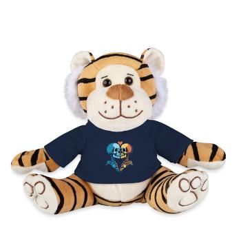 Besando esqueletos románticos - Tigre de peluche - azul marino - delante
