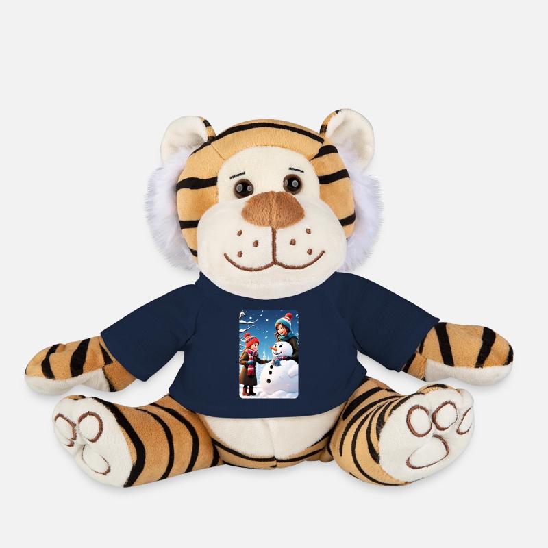 personalized design mother's gift - Plush Tiger - french navy