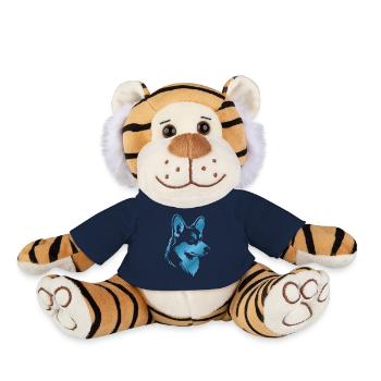 Corgi Drawing Dog Head - Plush Tiger - french navy - Front