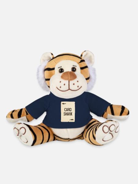 Card Shark - Carte à jouer - Peluche Tigre - bleu marine