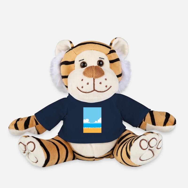 beach - Plush Tiger - french navy