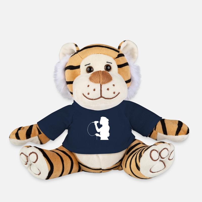 Chanteuse - Peluche Tigre - bleu marine