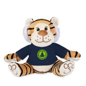 Inspirez expirez Yoga citation - Peluche Tigre - bleu marine - Devant
