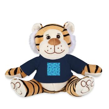 Chinese pattern - Plush Tiger - french navy - Front