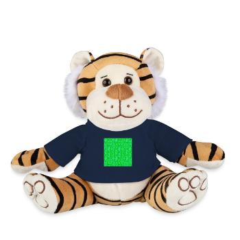 Chinese pattern - Plush Tiger - french navy - Front