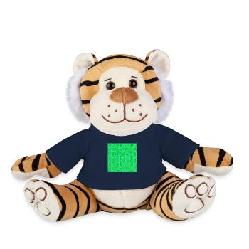 Chinese pattern - Plush Tiger - french navy - Front