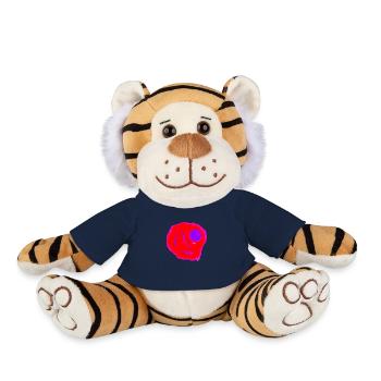 Oeuf au plat de Mlle Adela de F. - Peluche Tigre - bleu marine - Devant