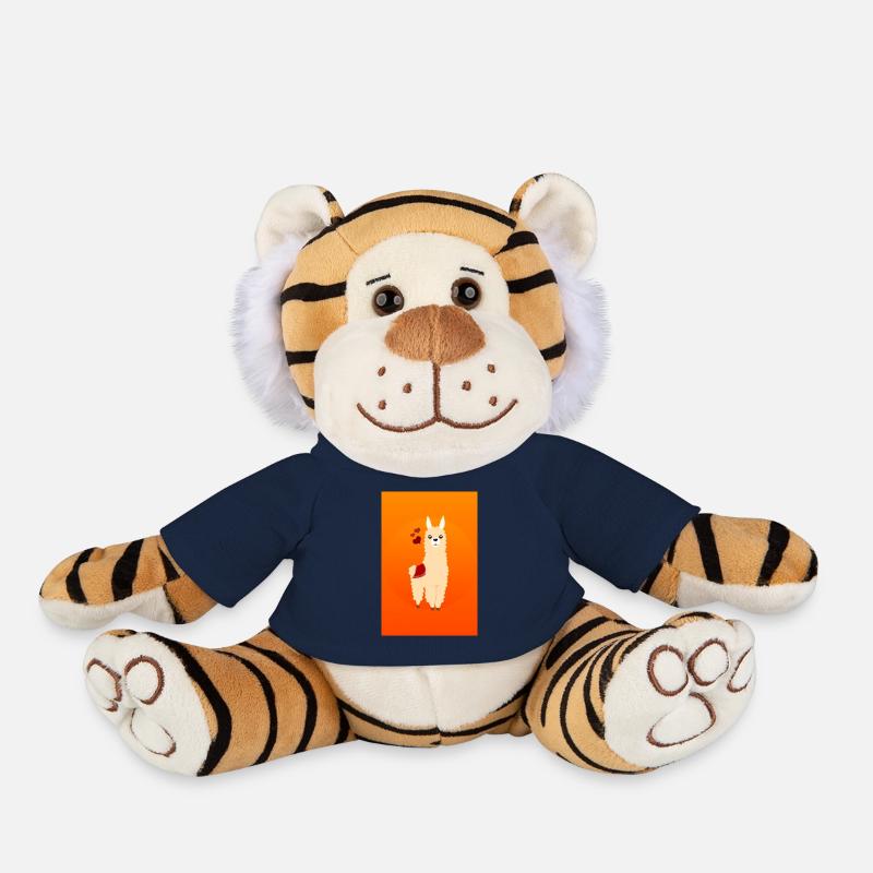 Poster Alpaca - Plush Tiger - french navy