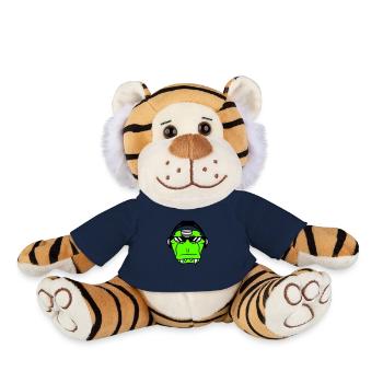 Cool DJ dinosaure T-Rex visage Musique de fête - Peluche Tigre - bleu marine - Devant