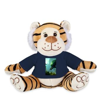 Extraterrestre | OVNI | Vaisseau spatial | PAU | étranger - Peluche Tigre - bleu marine - Devant
