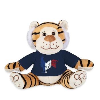 Drapeau de la France - Drapeau France - Racines - Peluche Tigre - bleu marine - Devant