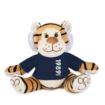 35th Birthday Vintage September 1989 Vintage 89 - Plush Tiger - french navy - Front