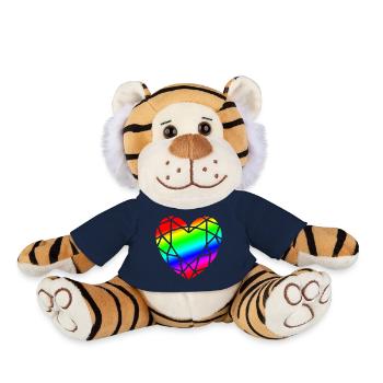 LGBTQ Pride Herz Diamantform - Plüschtiger - French Navy - Vorne