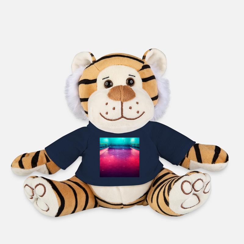 Red Pool Photorealistic - Plush Tiger - french navy