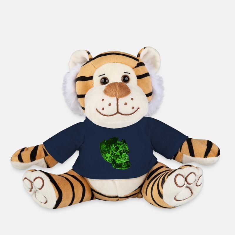 Crâne - Peluche Tigre - bleu marine