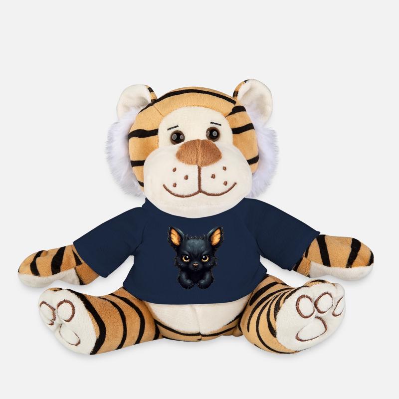 Super mignon Dog style rétro - Peluche Tigre - bleu marine