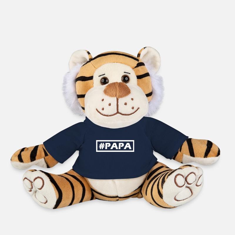 #PAPA simple modern design - Plush Tiger - french navy