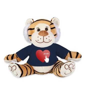 Push my Heart - Plush Tiger - french navy - Front