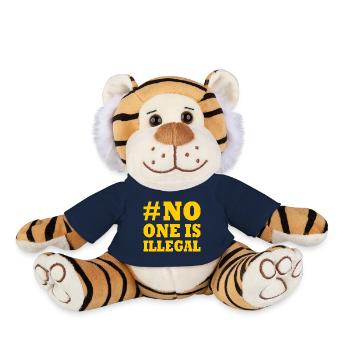 no one is illegal - Peluche Tigre - bleu marine - Devant
