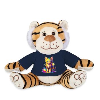Colorful Kitty - Plush Tiger - french navy - Front