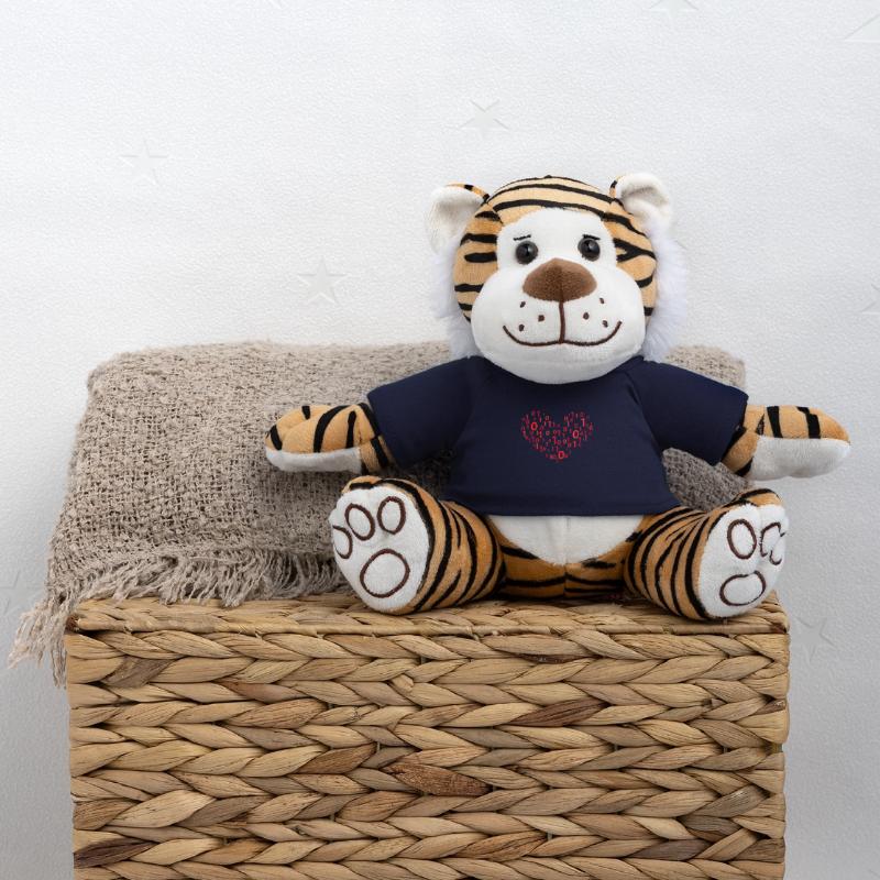 Code de cœur informatique Codage Peluche Tigre