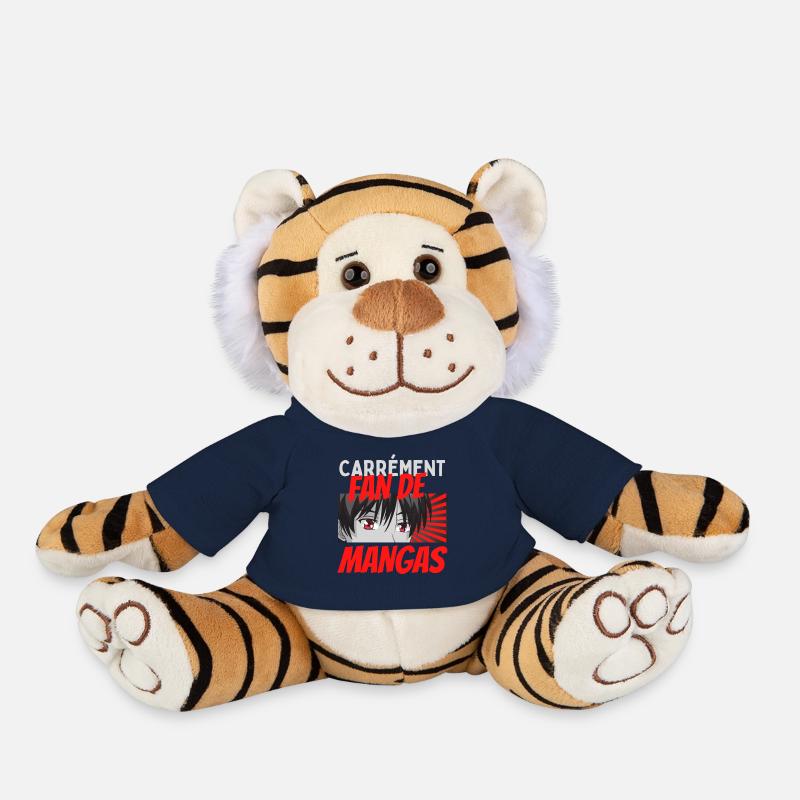 fan de mangas - Peluche Tigre - bleu marine