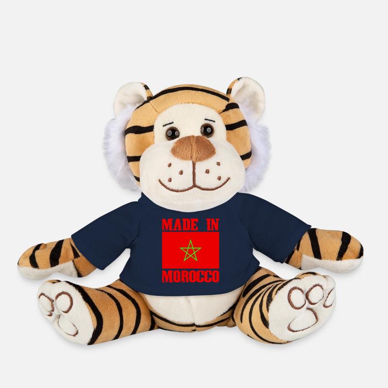 Fabriqué au Maroc - Peluche Tigre - bleu marine