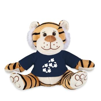 Flower pattern nature plant symbol leaf - Plush Tiger - french navy - Front